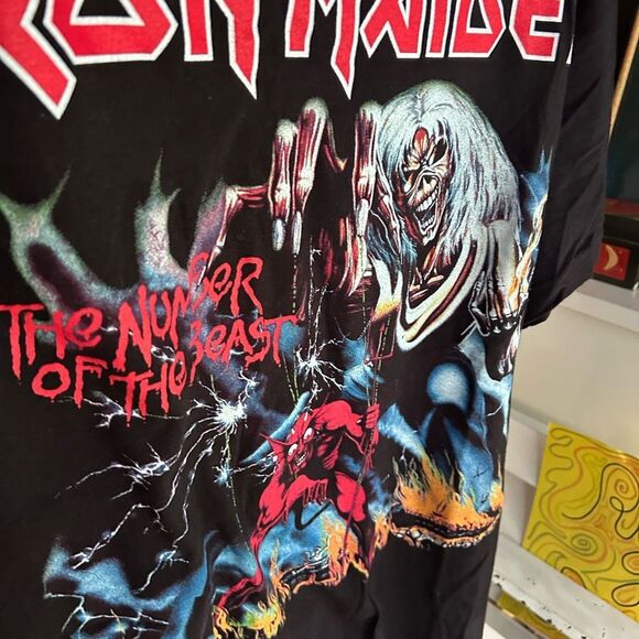 Iron Maiden The Number Of The Beast 666 ~ Black T-Shirt Size Large - Picture 6 of 14